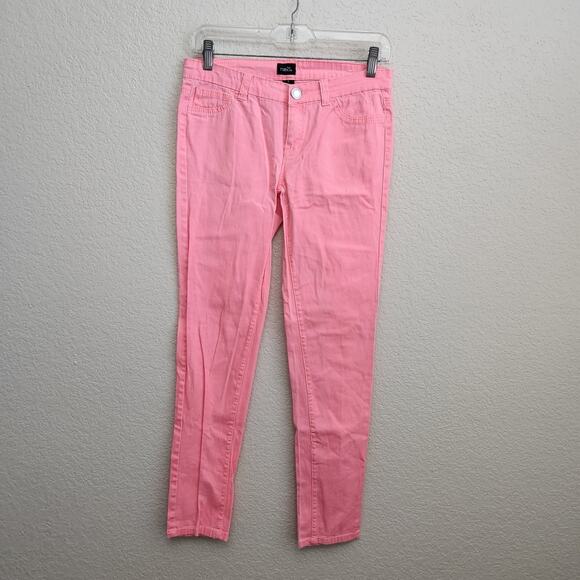 Rue21 Pants - Rue21 Bright Pink Skinny Jeans 5 Lightweight Soft Tapered Leg Faux Front Pockets